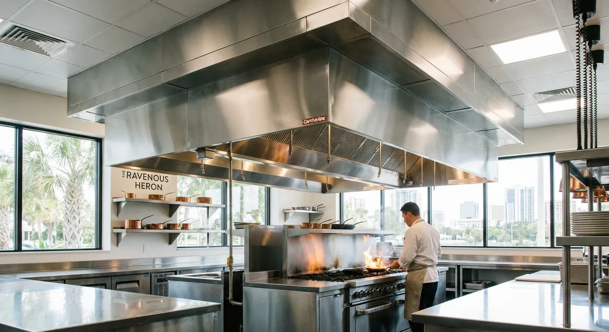 Professional exhaust hood cleaning in Wilmington commercial kitchen