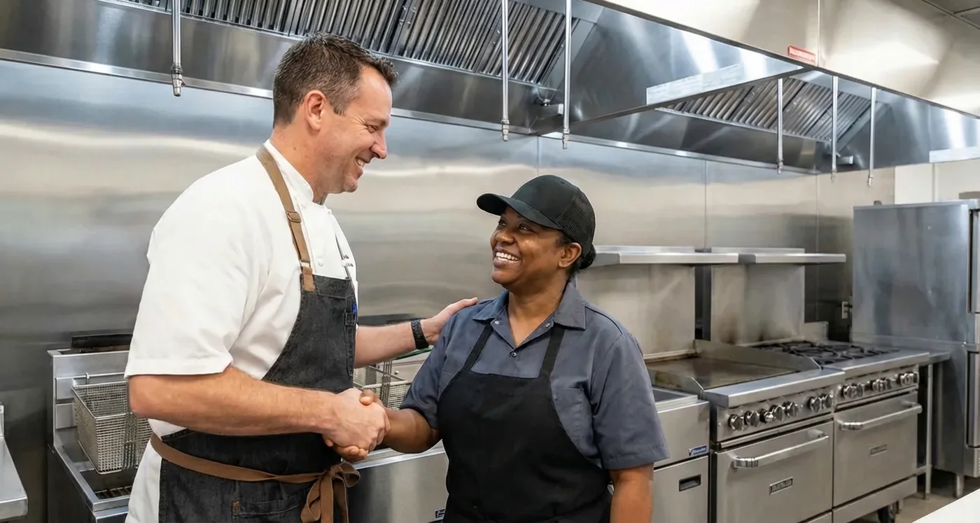 Wilmington Hood Cleaning technician at work